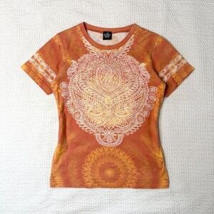 Hysteric Glamour paisley psychedelic graphic baby tee